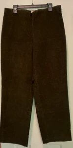 L.L. Bean Black Corduroy Pants, Relaxed Fit, Side Zip, Size 16 Reg. - Picture 1 of 5