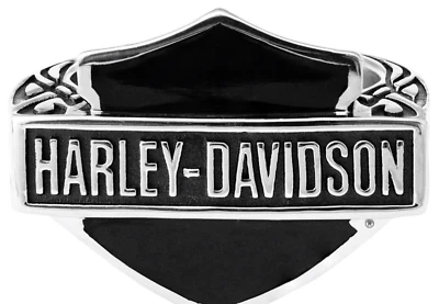Anillo Harley-Davidson HSR0062 negro celta, negro/acero inoxidable. Talla 10 Foto 1 de 2