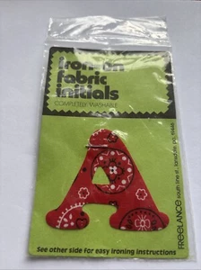 Iron On Fabric Badge. Letter A. - Picture 1 of 2