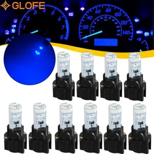 10X T5 2721 Blue LED Instrument Panel Cluster Dash Gauge Light Bulbs + Socket - Picture 1 of 10