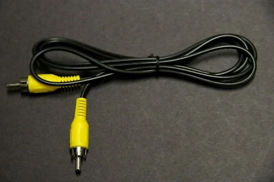 2 Pcs 4 ft 1 RCA Composite V  Video Cable Male to Male Yellow 4' RCA Cables - Image 1 of 2