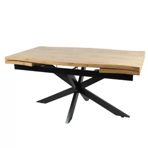 Tavolo allungabile in LEGNO da 160 a 240 cm rovere gambe in acciaio Starwood - Foto 1 di 5