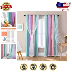 Vibrant Blackout Curtains for Kids Rooms - UV Protection & Noise Reduction - Picture 1 of 11