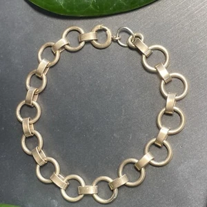 Vintage Bracelet 12K Gold Filled Estate Fine Jewelry Pre-owned Round Oval 7.5" - Picture 1 of 20