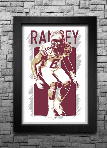 JALEN RAMSEY art print/poster FSU SEMINOLES FREE S&H! JERSEY Cover