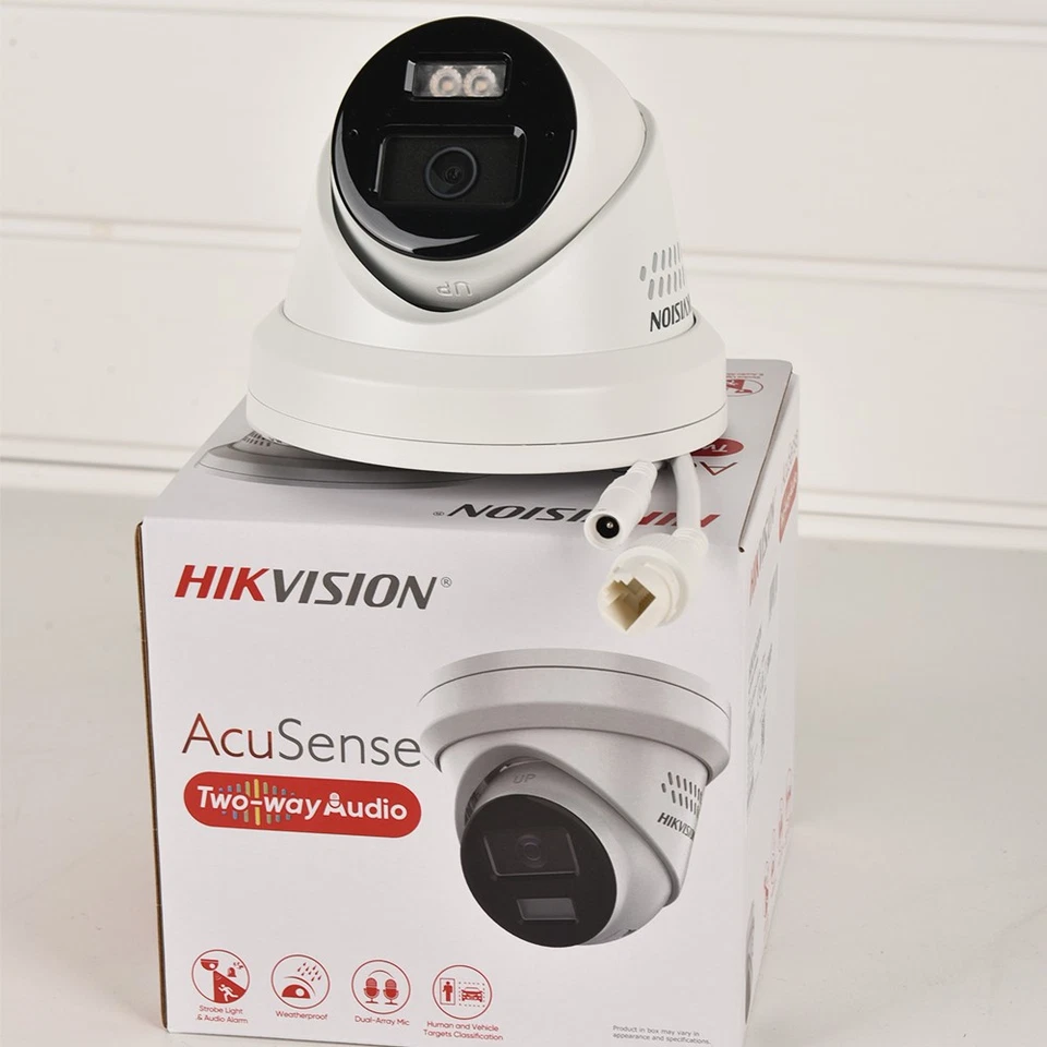 Hikvision 4K 8MP Smart Hybrid Light IP Camera Strobe Light DS-2CD2383G2-LI2U/SRB