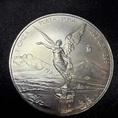 2005 年墨西哥 Libertad Onza Pura Plata 1 盎司 0.999 银币 * 更好的日期 * 选择! — 第 1/4 张图片