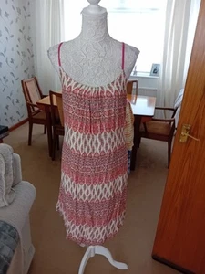 NEW LOOK TALL LADIES BEAUTIFUL MULTICOLOURED SLEEVELESS DRESS SIZE 12 VGC - Picture 1 of 10