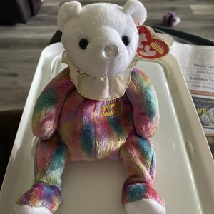 Ty Beanie Baby - April - The Birthstone Birthday Bear - Diamond MWMT - Picture 1 of 7