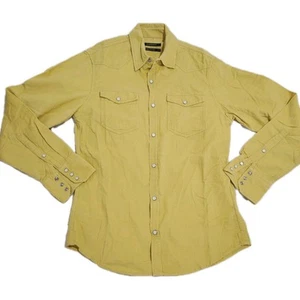 CLUB MONACO Men’s Corduroy Shirt Size Small S Yellow Western Wear Cotton - Picture 1 of 8