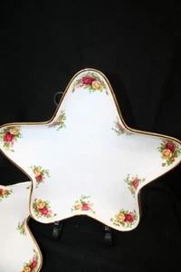 Royal Albert Old Country Roses Juego de 2 Servidores en Forma de Estrella 13" Bone China Como Nuevo - Imagen 1 de 6