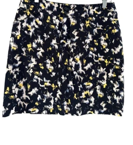 Christopher Banks Womens Blue/Yellow/White Abstract Design Skort Size 4 - Picture 1 of 10