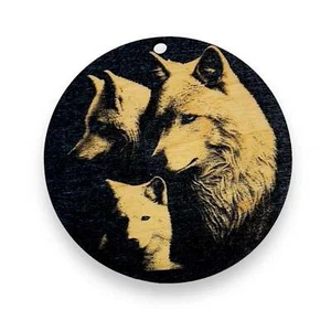 Ornament - Black - Wolf Pack - Picture 1 of 5