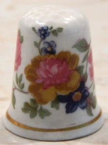Ken Parry Collectible Thimble - Marigold Flower? British Made - Picture 1 of 3