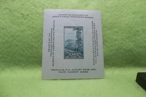 1937 Society of Philatelic Americans Souvenir Sheet 26. August - Bild 1 von 3
