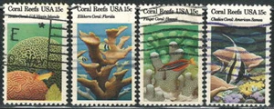 US Coral Reefs Stamps Set(Year of 1980) SCOTT#1827-1830(used) - Picture 1 of 1