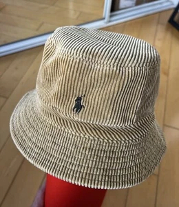 Vintage Polo Ralph Lauren Corduroy Bucket Hat Flannel Lined Size S/M - Picture 1 of 2