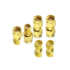 6x SMA Adapter Kit Stecker Buchse Audio Verlängerung RF Koaxial Adapter Koppler - Bild 1 von 7