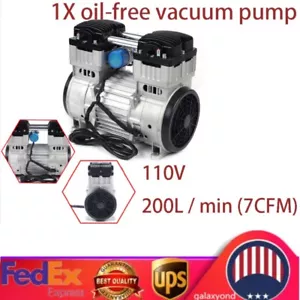 7CFM 1100W Oilless Vacuum Pump Industrial Oil-free Silent Diaphragm Vacuum Pump - Picture 1 of 13