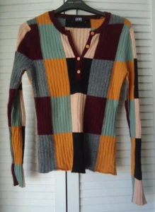 Gobi 100% Mongolian Cashmere Multicoloured Jumper Small - Picture 1 of 9