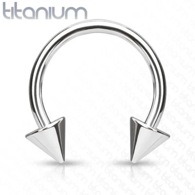 1 Pc Implant Grade Titanium Spikes Horseshoe Nose Helix Tragus Lip Septum 16G - Image 1 of 3