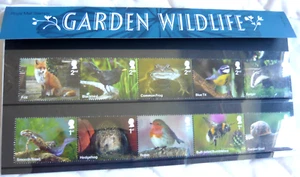 Royal Mail 10 Stamps Garden Wildlife Presentation Pack No.662 Brand New - Picture 1 of 8