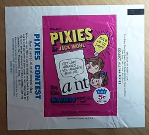1968 PIXIES WAX PACK WRAPPER TYPE 2 - Picture 1 of 2