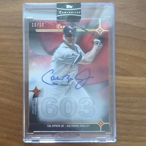 2023 Topps Luminaries Cal Ripken Jr Hit Kings Auto Red #10/10 Orioles - Picture 1 of 2