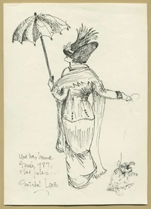 Michel Loeb - Artiste peintre français - Rare dessin original signé - 1987 - Picture 1 of 2
