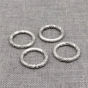 6 Sterling Silver Circle Jump Rings 925 Silver Wired Large Hole Bead Spacer - Picture 1 of 4