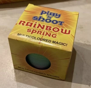 New Rainbow Plastic Slinky Bouncy Spring 7.5cm Diameter - Picture 1 of 4