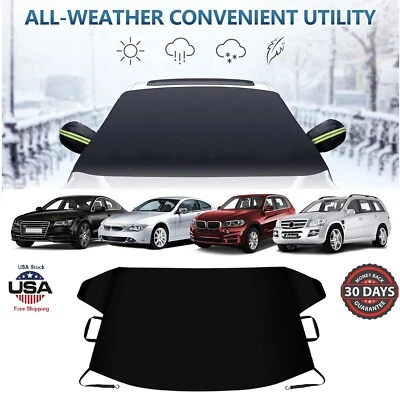 Car Windshield Snow Cover Sun Shade Winter Rain Dust Ice Frost Guard Protector - Image 1 of 4