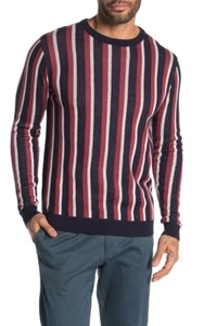 HEDGE Strickpullover mit Streifenmuster Herren Farbe: BRI rot weiß schwarz Größe: Large - Bild 1 von 2