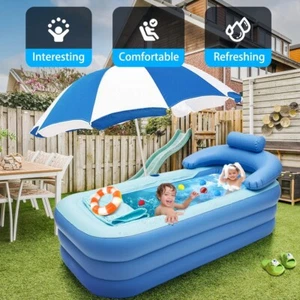Foldable Portable Soaking Inflatable Bathtub with Foot Pump,Eco-Friendly UK - Picture 1 of 7