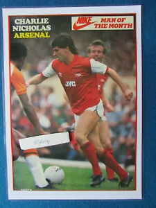 Charlie Nicholas - Arsenal - 1984/85 - Mounted Laminated A4 Picture - Picture 1 of 1