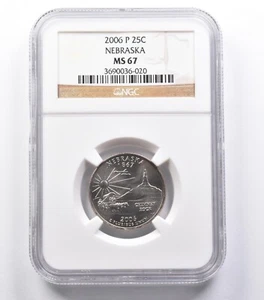 MS67 2006-P Washington State Quarter Nebraska NGC *5382 - Picture 1 of 3