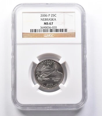 MS67 2006-P Washington State Quarter Nebraska NGC *5382 - Image 1 of 3