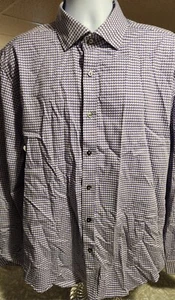 Robert Graham Men's Purple "Modern American" Long Sleeve Shirt 2XL - Imagen 1 de 6