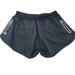 Lululemon Women's Running Workout Shorts Liner  Elastic 26" Waist Black - Picture 1 of 4