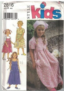 2816 Vintage UNCUT Style Sewing Pattern Girls Dress Shoprt Jacket Summer Spring - Picture 1 of 2