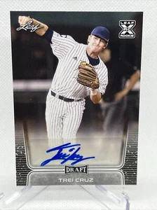 2020 LEAF DRAFT TREI CRUZ ROOKIE Card RC AUTO Tigers - Picture 1 of 2