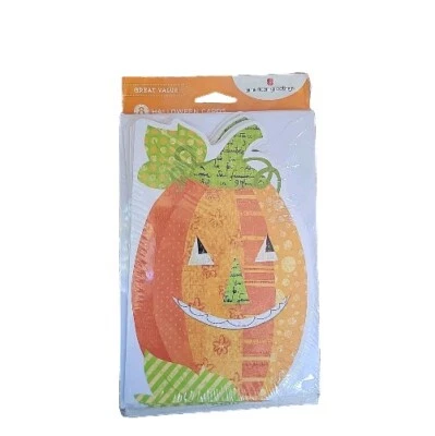 Поздравительные открытки на Хэллоуин в форме тыквы упаковка 8 дюймов American Greetings - Изображение 1 из 2