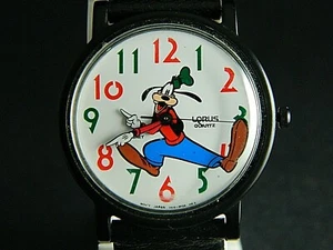  DISNEY  COLLECTIBLE  GOOFY  COLORFUL NUMERAL WATCH /535 LOT -BOX 139 - Picture 1 of 8