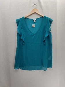 NWT Motherhood Maternity Blue Blouse Top Size- S - Picture 1 of 5