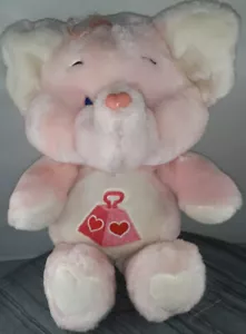Vintage 1984 Kenner Care Bear Cousin Lots a Heart Pink Elephant Plush 13" - Picture 1 of 10