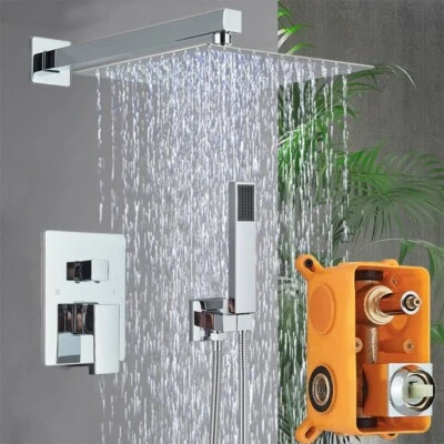 ROZIN Miscelatore soffione set Bagno doccia incasso cromato 2 via con doccetta sistema