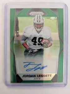 🏆 2017 Panini Prizm Rookie Green Auto JORDAN LEGGETT RC #RA-JL NEW YORK JETS - Foto 1 di 2