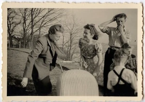 Portrait groupe famille landau  - photo ancienne an. 1940 50 - Imagen 1 de 1