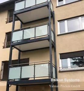 Balkonbau 3 Etagen 3 x 1,5 m inkl. Montage feuerverzinkt und pulverbeschichtet - Bild 1 von 6