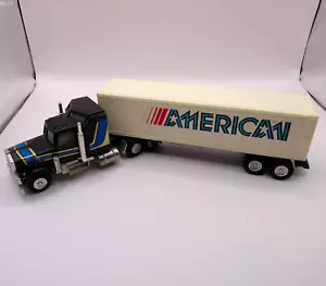 Kenworth Aerodyne Black Semi Diecast Truck Cab and White Trailer Tootsie Toy - Picture 1 of 9